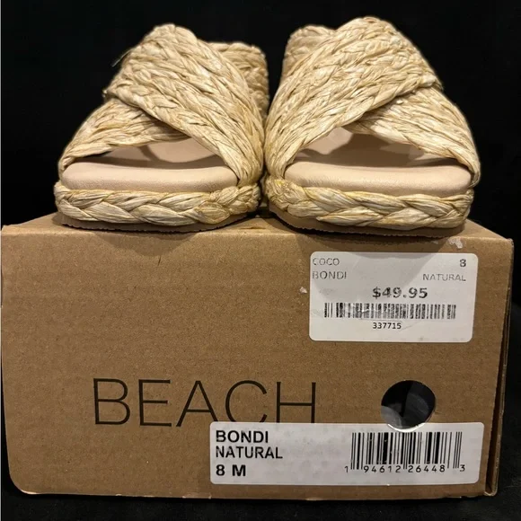 NWT Matisse Beach Bondi Raffia Sandal - Picture 3 of 5